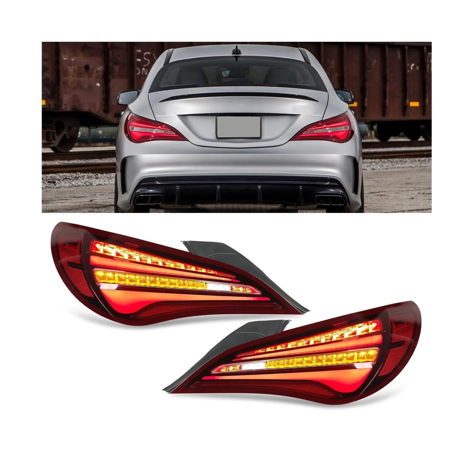 Amazon | 車の LED テールライト互換性メルセデスベンツ CLA C117 X117